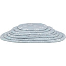 377111 Jimmy cushion, cotton look, oval, 44 x 31 cm, light grey