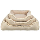 382192 Boho bed, square, 100 x 80 cm, beige