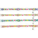 41430 Cat collar, flowers, 20-34 cm/10 mm, various