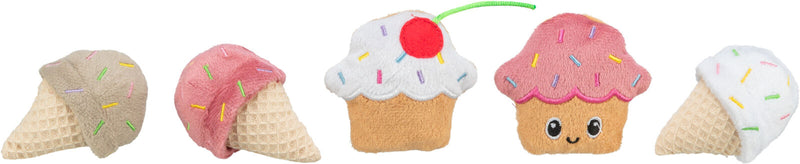 45552 Ice cream and cupcake, plush, catnip, 7 cm
