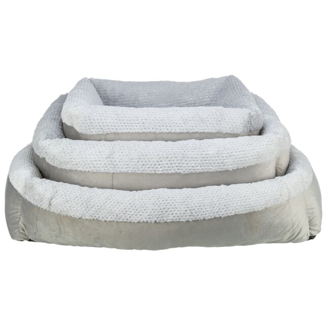 927112 Xmas Livia Soft bed, square, 100 x 70 cm, grey