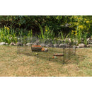 62283 Outdoor Run with Cover, Metal, 152 x 38 x 72 cm, black