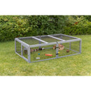 62287 Outdoor Run with Cover, Wood, 174 x 48 x 109 cm, grey