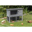 62304 Small Animal Hutch with Outdoor Run, 116 x 97 x 63 cm, grey