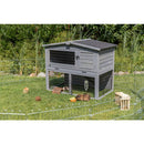 62341 Small Animal Hutch with Outdoor Run, 124 x 102 x 78 cm, grey
