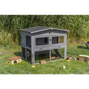 62342 Small Animal Hutch XL, Two Storeys, 135 x 115 x 112 cm, grey