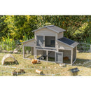 62400 Small Animal Hutch, Two Storeys, 175 x 110 x 70 cm, grey