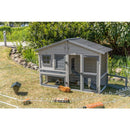 62401 Small Animal Hutch, Two Storeys, 168 x 115 x 75 cm, grey