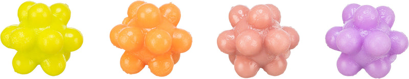 4534 Balls with bumps, rubber, diam. 3.5 cm, 4 pcs.