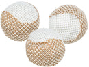 45818 Rattle balls with jute, plastic, diam. 5 cm, 3 pcs.