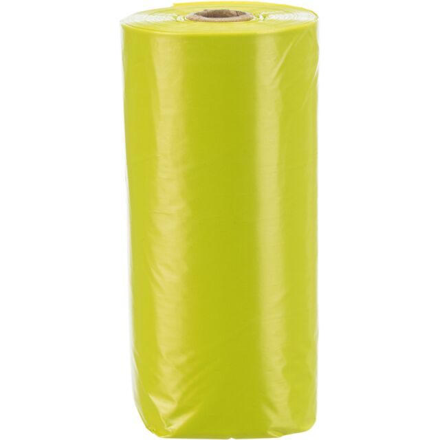 23473 Dog Pick Up dog dirt bags with lemon scent, M, 4 rolls of 20 pcs., yellow