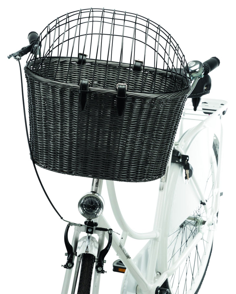 13107 Bicycle basket with lattice, 44 x 34 x 41 cm, anthracite