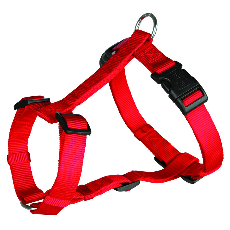 14333 Classic H-harness, L-XL: 75-100 cm/25 mm, red