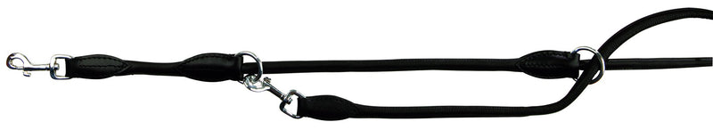 16322 Active adjustable leash, round-sewn, S-M: 2.00 m/diam. 8 mm, dark brown