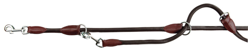 16332 Active adjustable leash, round-sewn, L-XL: 2.00 m/diam. 13 mm, dark brown