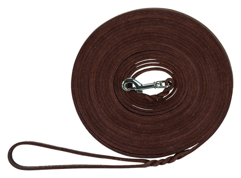 18970 Rustic fatleather tracking leash, 10 m/8 mm, dark brown