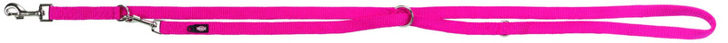 201011 Premium adjustable leash, double, XS: 2.00 m/10 mm, fuchsia
