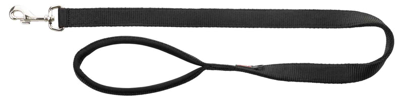 201901 Premium leash, XS-S: 1.80 m/15 mm, black