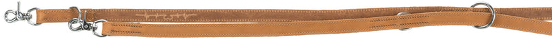 19012 Rustic fatleather adjustable leash Heartbeat, M-L: 2.00 m/20 mm, brown