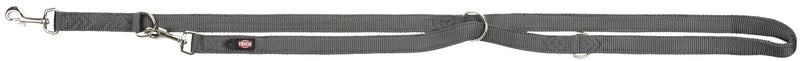 200716 Premium adjustable leash, double, XS-S: 2.00 m/15 mm, graphite