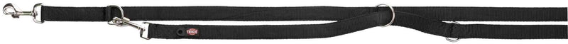 200801 Premium adjustable leash, double, M-L: 2.00 m/20 mm, black