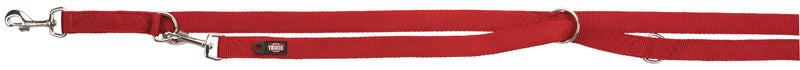 200903 Premium adjustable leash, double, L-XL: 2.00 m/25 mm, red