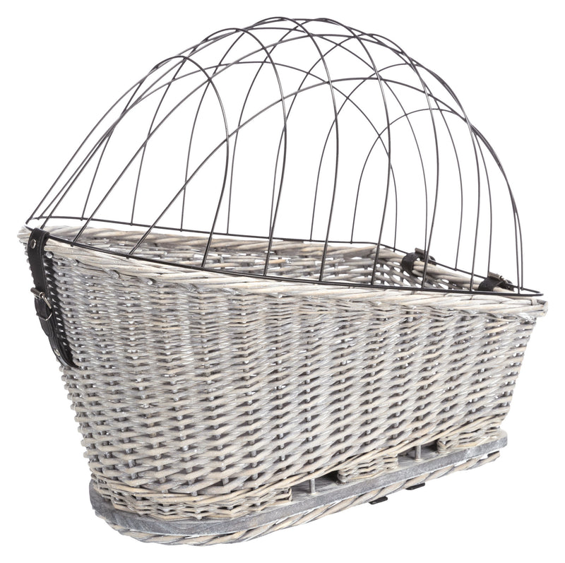 13114 Bicycle basket with lattice, 35 Ç? 49 Ç? 55 cm, grey