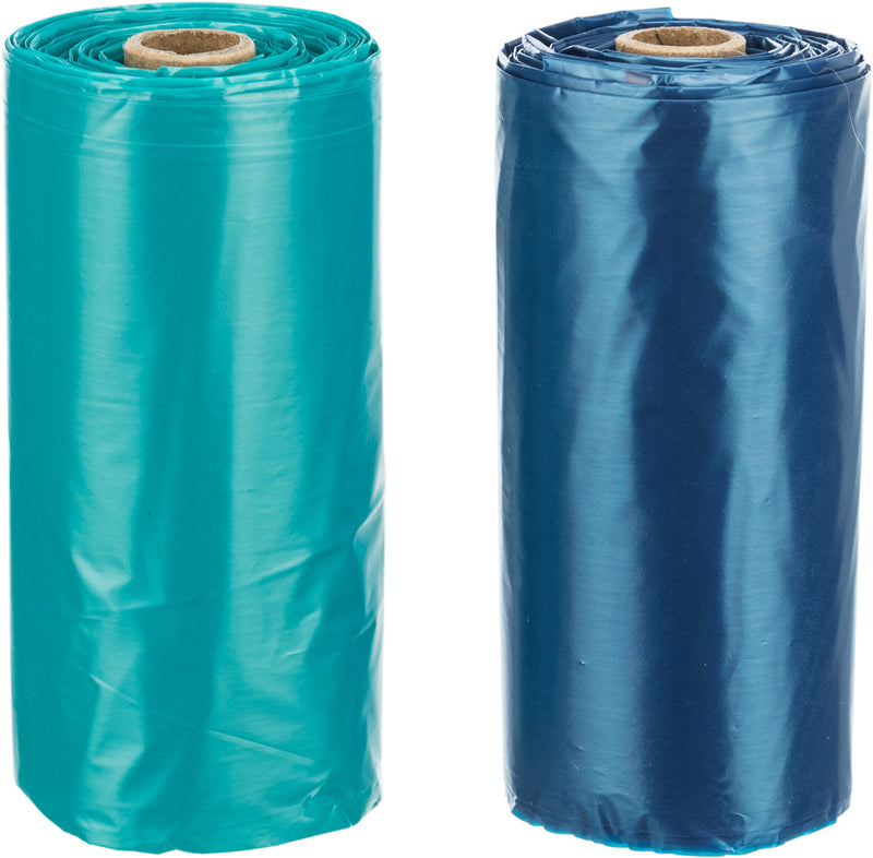 22850 Dog poop bags with handles, 8 rolls of 15 bags, sorted