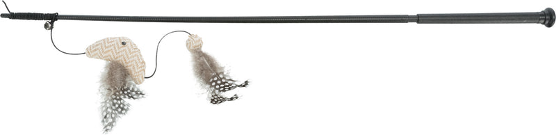 45484 Playing rod XXL with fish, plastic/fabric, catnip, 65 cm