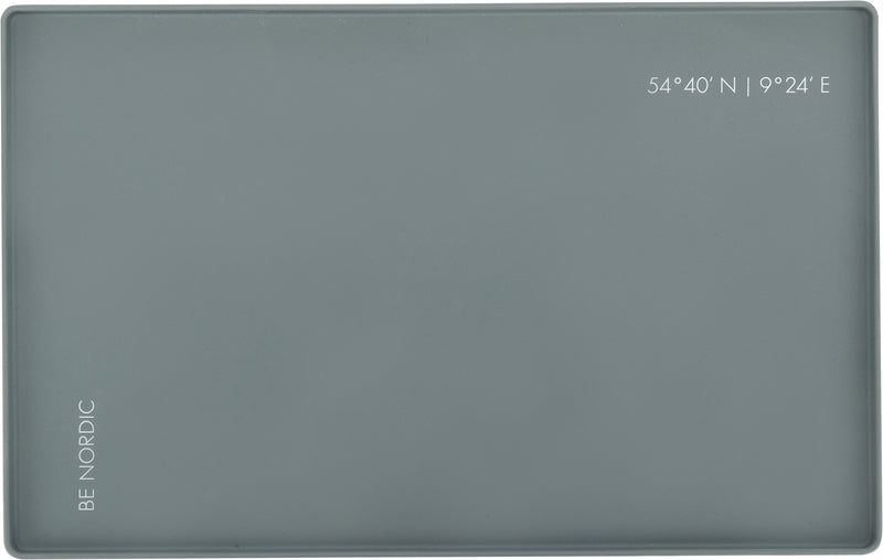24575 BE NORDIC place mat, silicone, 48 x 30 cm, grey