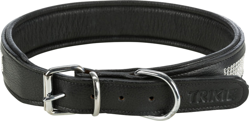 19037 Active Comfort collar with rhine stones, L: 50ƒ??58 cm/30 mm, black