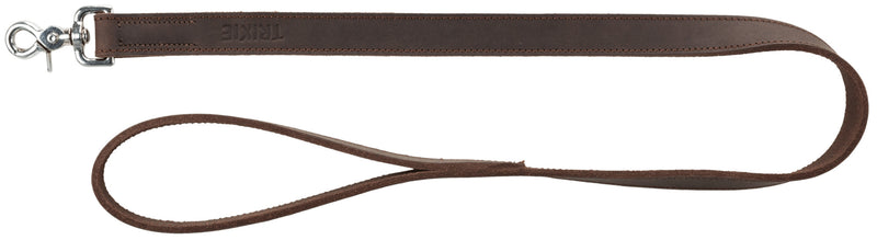 19000 Rustic fatleather leash, M-L: 1.00 m/20 mm, dark brown