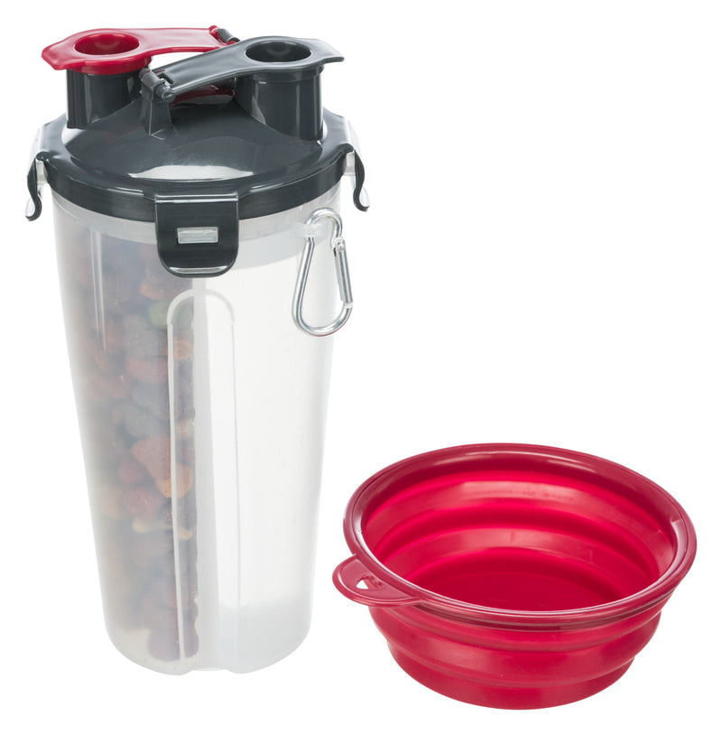 25019 Food and water container, plastic, 2 x 0.35 l/11 x 23 cm