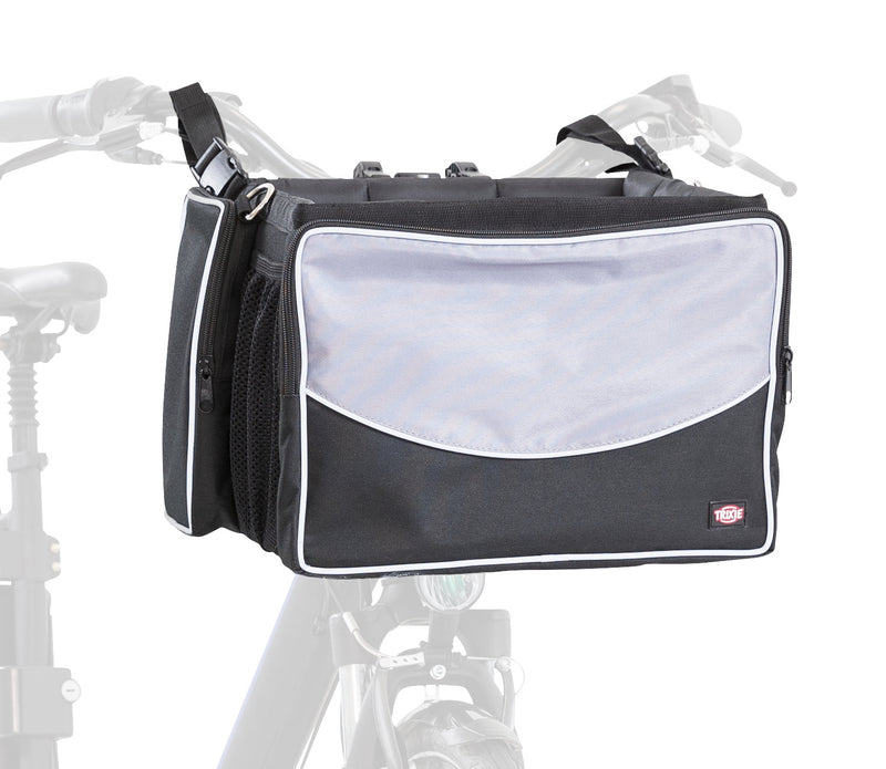 13106 Front-box for bicycles, 41 x 26 x 26 cm, black/grey