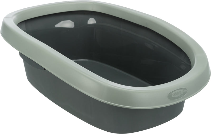 40212 Be Eco Carlo cat litter tray, with rim, 38 x 17 x 58 cm, anthracite/grey-green