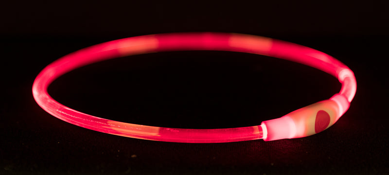 12663 Flash light ring USB, Lƒ??XL: 65 cm/ 8 mm, red