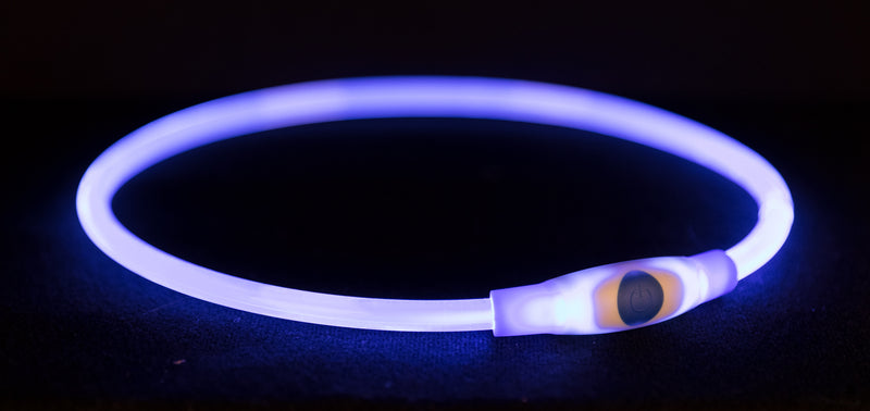 12665 Flash light ring USB, Lƒ??XL: 65 cm/ 8 mm, blue