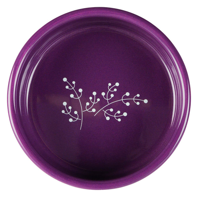 25123 Ceramic bowl, 0.3 l/diam. 12 cm, white/berry
