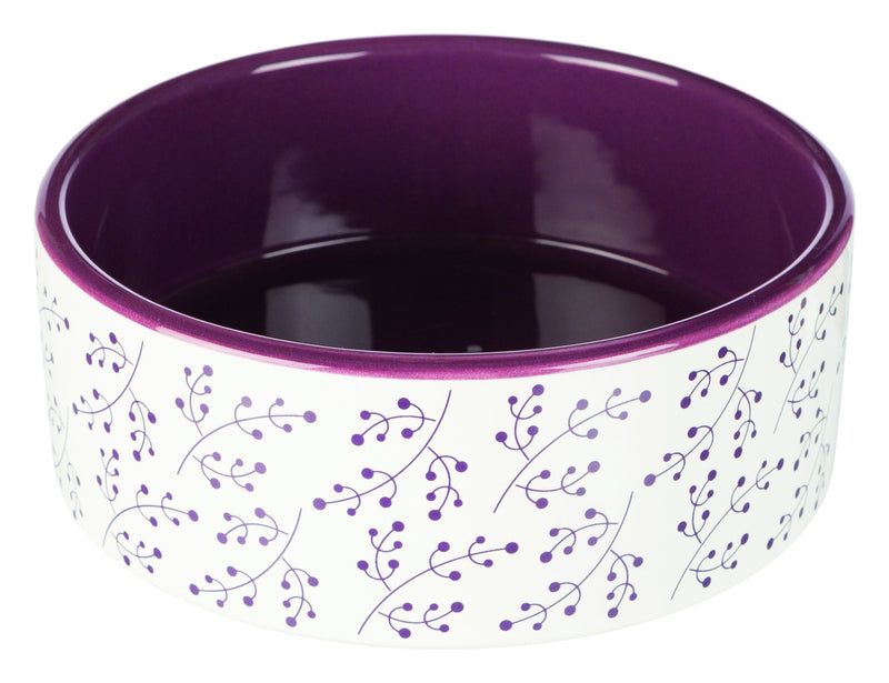 25124 Ceramic bowl, 0.8 l/diam. 16 cm, white/berry