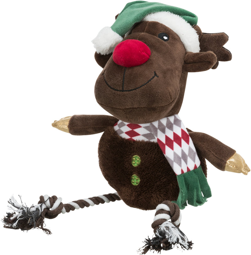 92578 Xmas reindeer, plush/cotton, 49 cm
