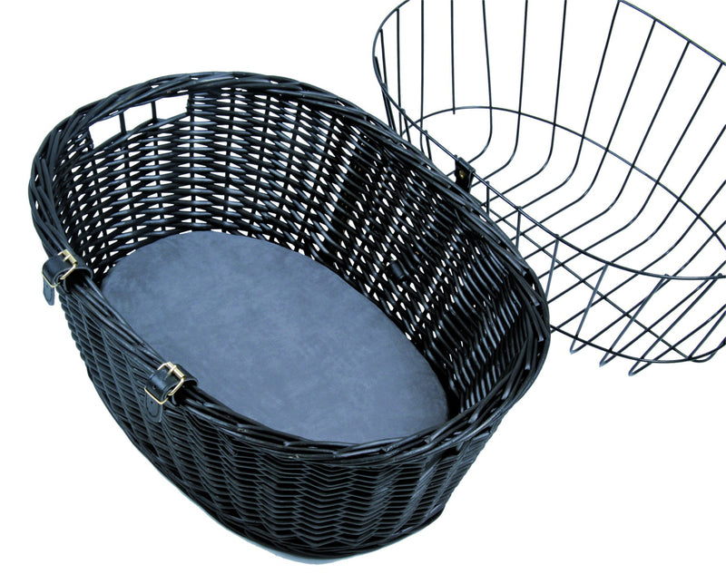 2818 Bicycle basket with lattice, 50 x 41 x 35 cm, black