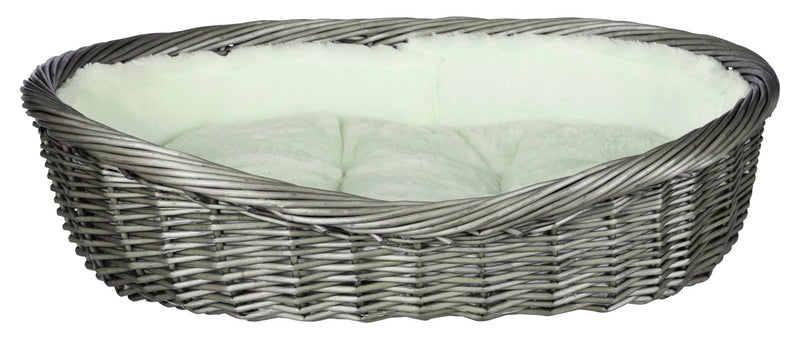 28204 Basket, with lining and cushion, 80 cm, grey