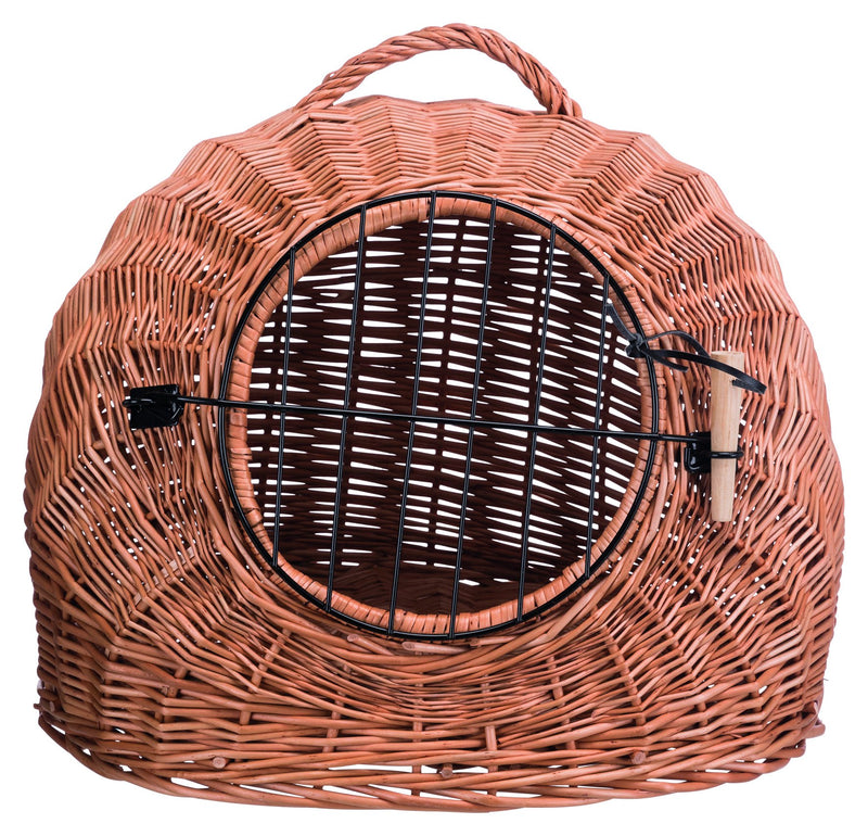 2871 Wicker cave with bars, diam. 50 cm, brown