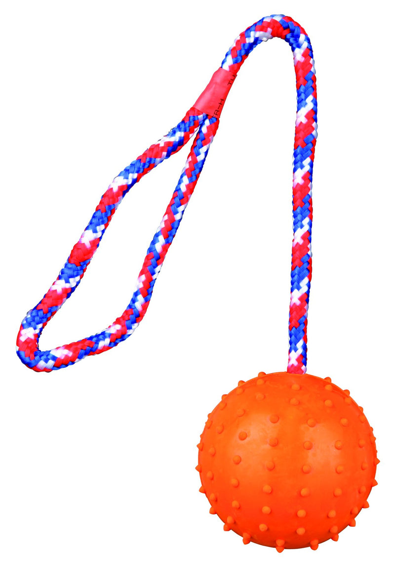 3308 Ball on a rope, natural rubber, diam. 7 cm/30 cm