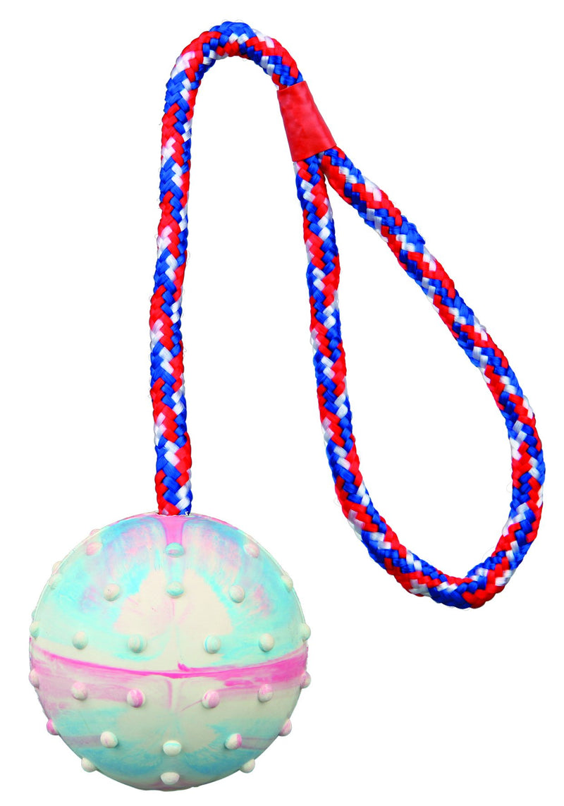 3454 24 balls on a rope, natural rubber, diam. 6 cm/30 cm