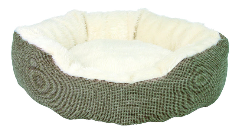 37041 Yuma bed, diam. 45 cm, brown/wool-white