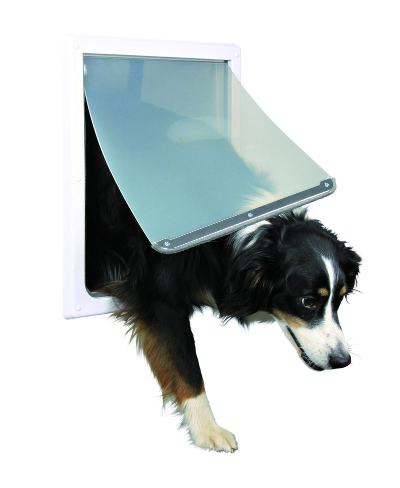 3879 2-Way dog flap, M-XL: 39 x 45 cm, white