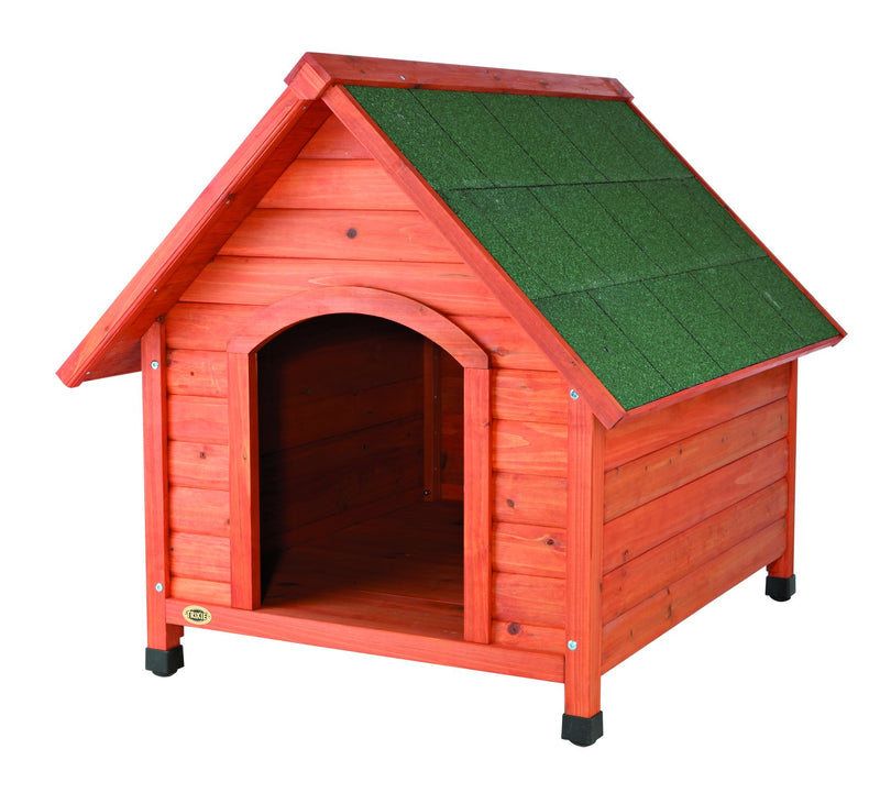 39532 natura dog kennel with saddle roof, M-L: 83 x 87 x 101 cm, tan