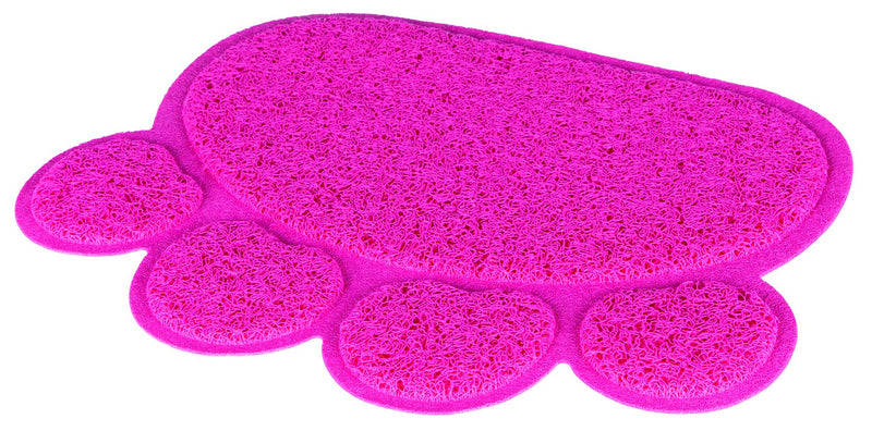40387 Cat litter tray mat, paw, PVC, 40 x 30 cm, pink