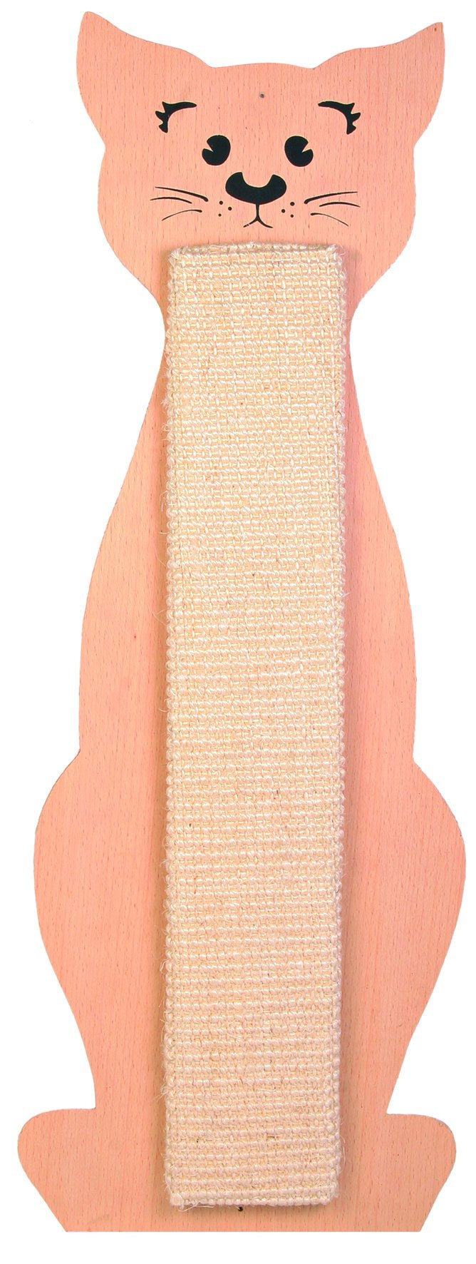 43161 Scratching board, cat shaped, 21 x 58 cm, natural/beige